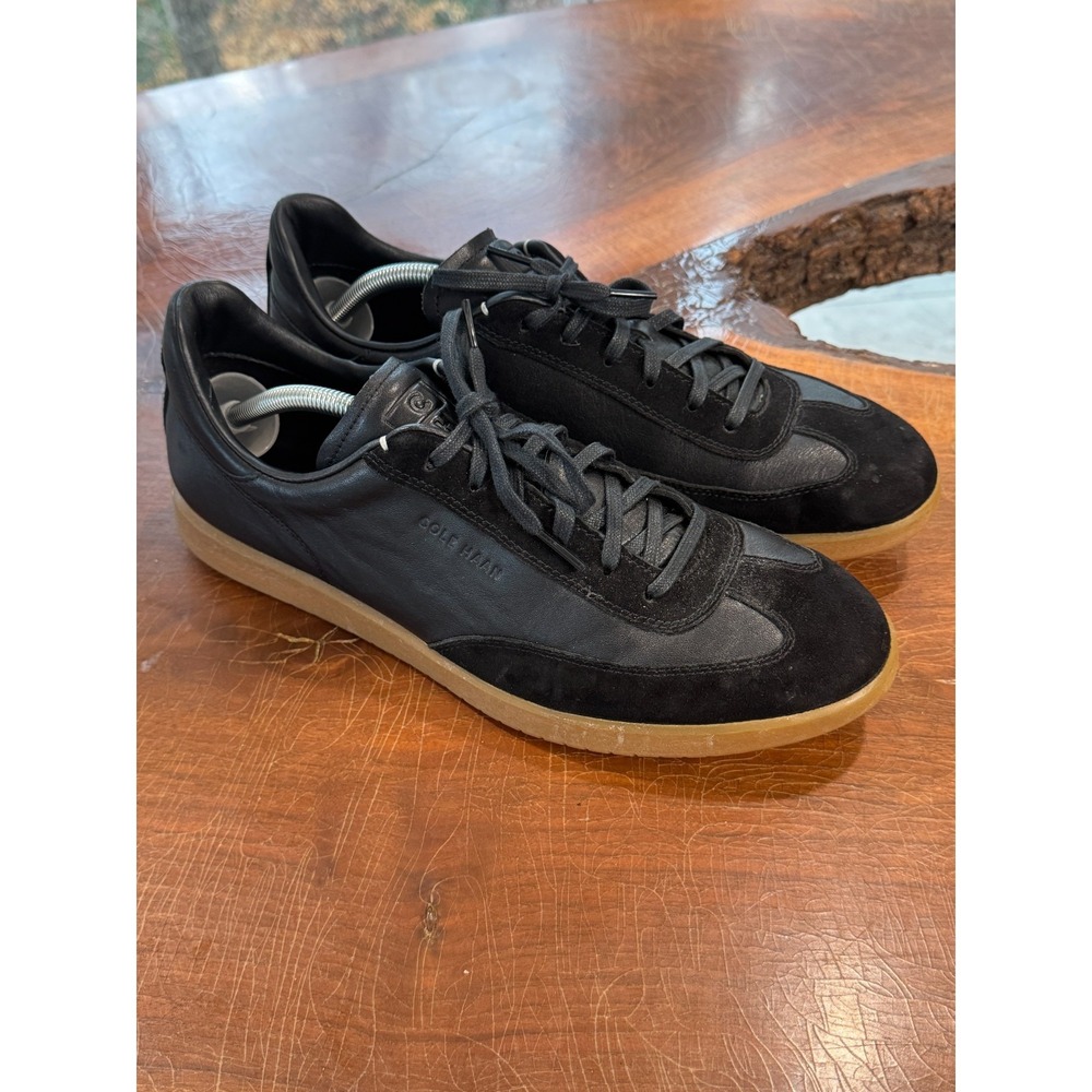 Cole‎ Haan GrandPro Men's 11M Black Leather Suede Sneakers Gum Sole C29162